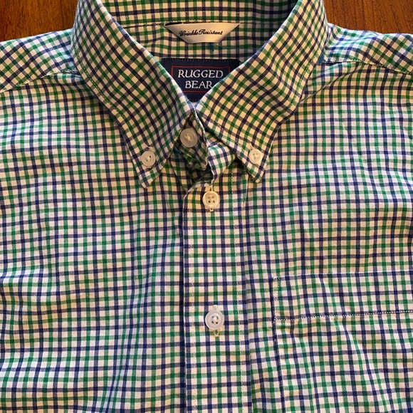 Rugged Bear Checkered Button Down Shirts Sz10 - Picture 1 of 3